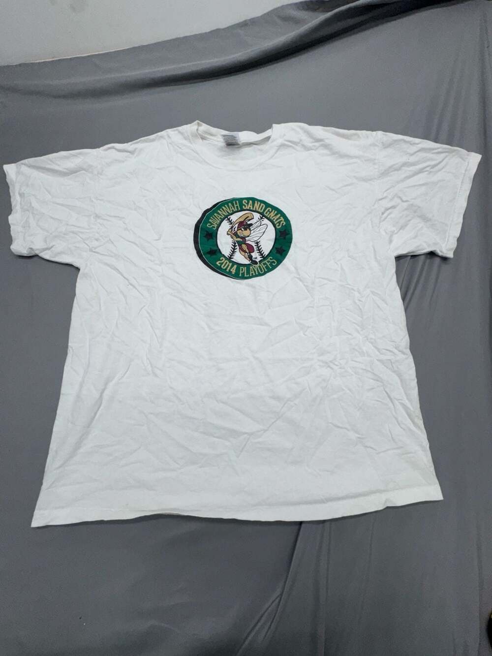 Fruit of the Loom Savannah Sand Gnats 2014 Playoffs T-Shirt Size 2XL White